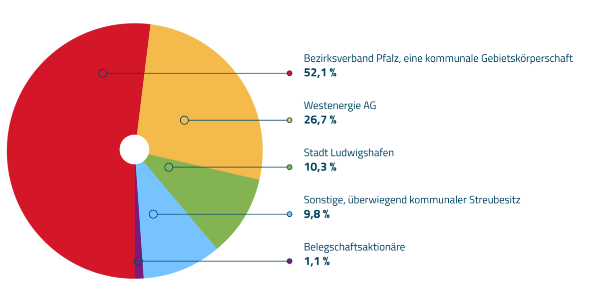 Grafik Anteilseigner der Pfalzwerke | © Pfalzwerke