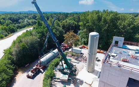 BHKW Ramstein - Anlieferung Pufferspeicher